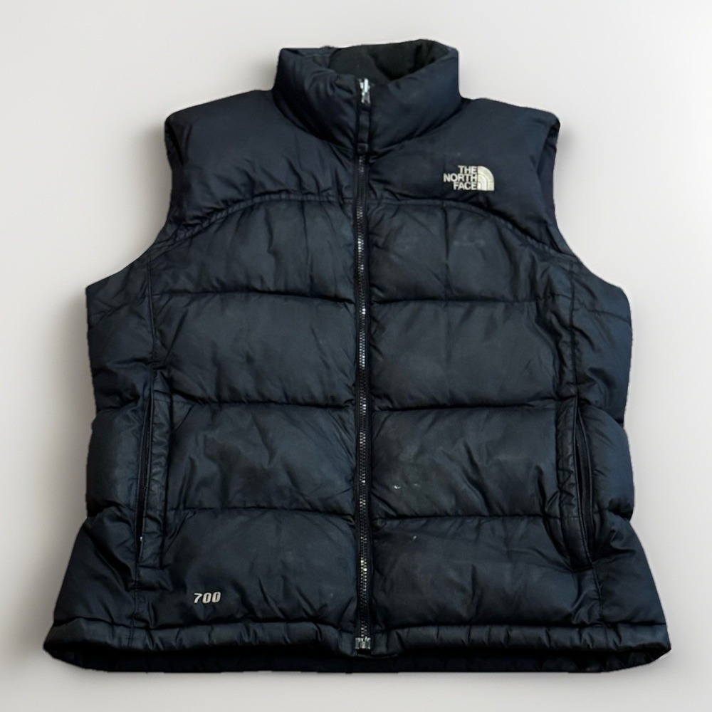 The North Face Womens Retro Nuptse 700 Puffer Vest Goose Down Vintage Black L